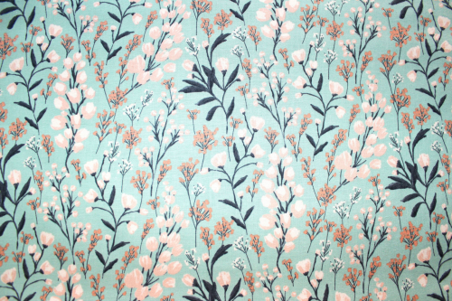 Preview: Designerbaumwollstoff Field of Dreams teal (10 cm)